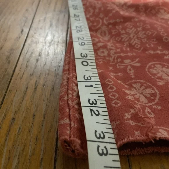 Red Patterned Flare Pants - Picture 5 of 5